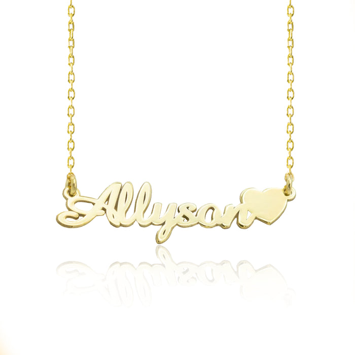 925 Sterling Silver Personalized Name Necklace with Snowflake