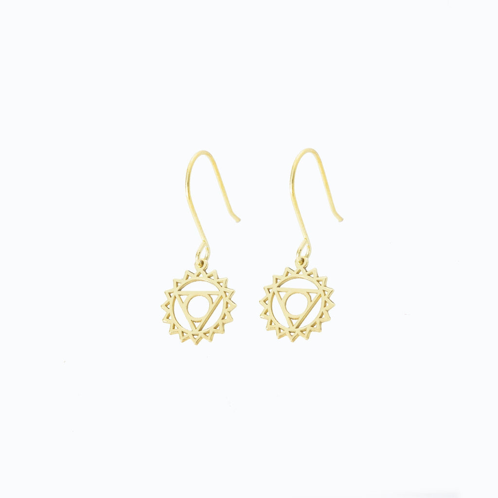 925 Sterling Silver Throat Chakra Earring
