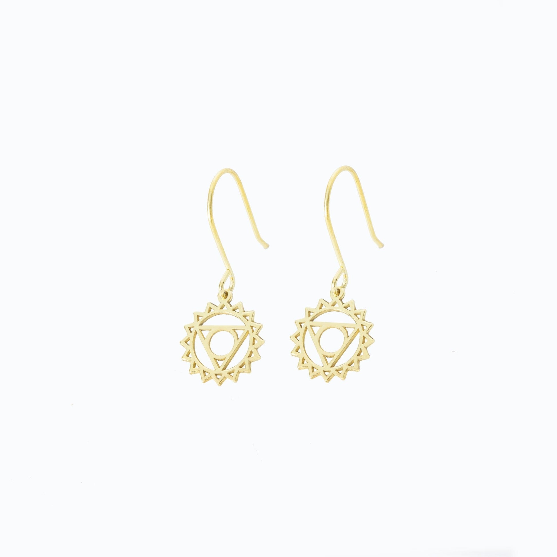 925 Sterling Silver Throat Chakra Earring