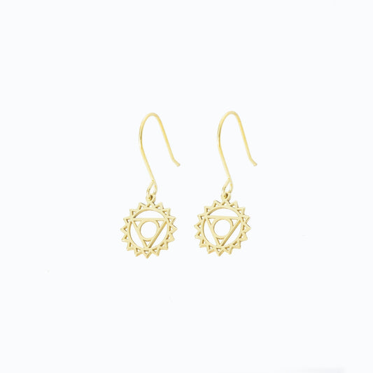925 Sterling Silver Throat Chakra Earring