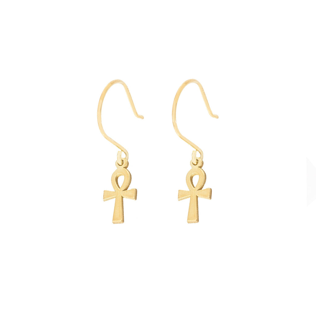 925 Sterling Silver The Ankh Earring