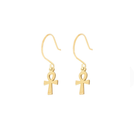925 Sterling Silver The Ankh Earring