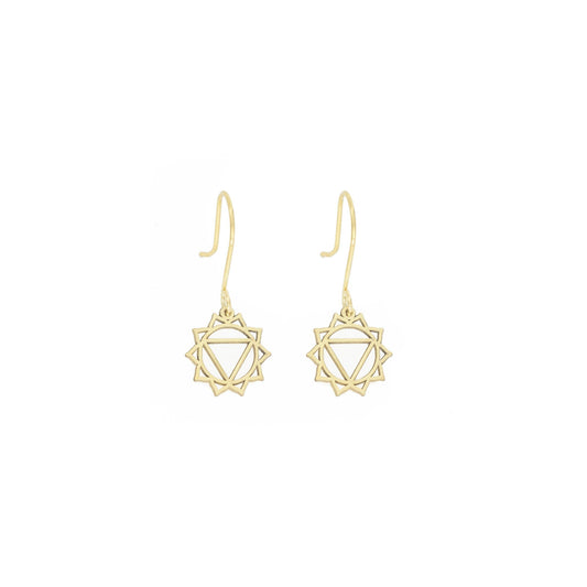 925 Sterling Silver Solar Plexus Chakra Earrings