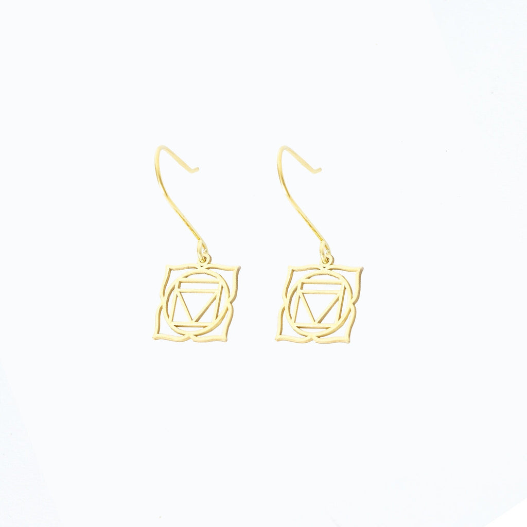 925 Sterling Silver Root Chakra Earrings
