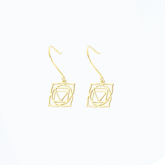 925 Sterling Silver Root Chakra Earrings