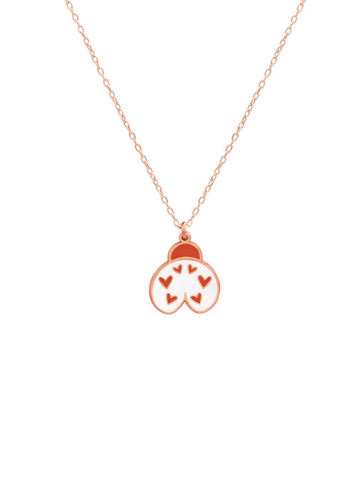 925 Sterling Silver Ladybug Enamel Necklace