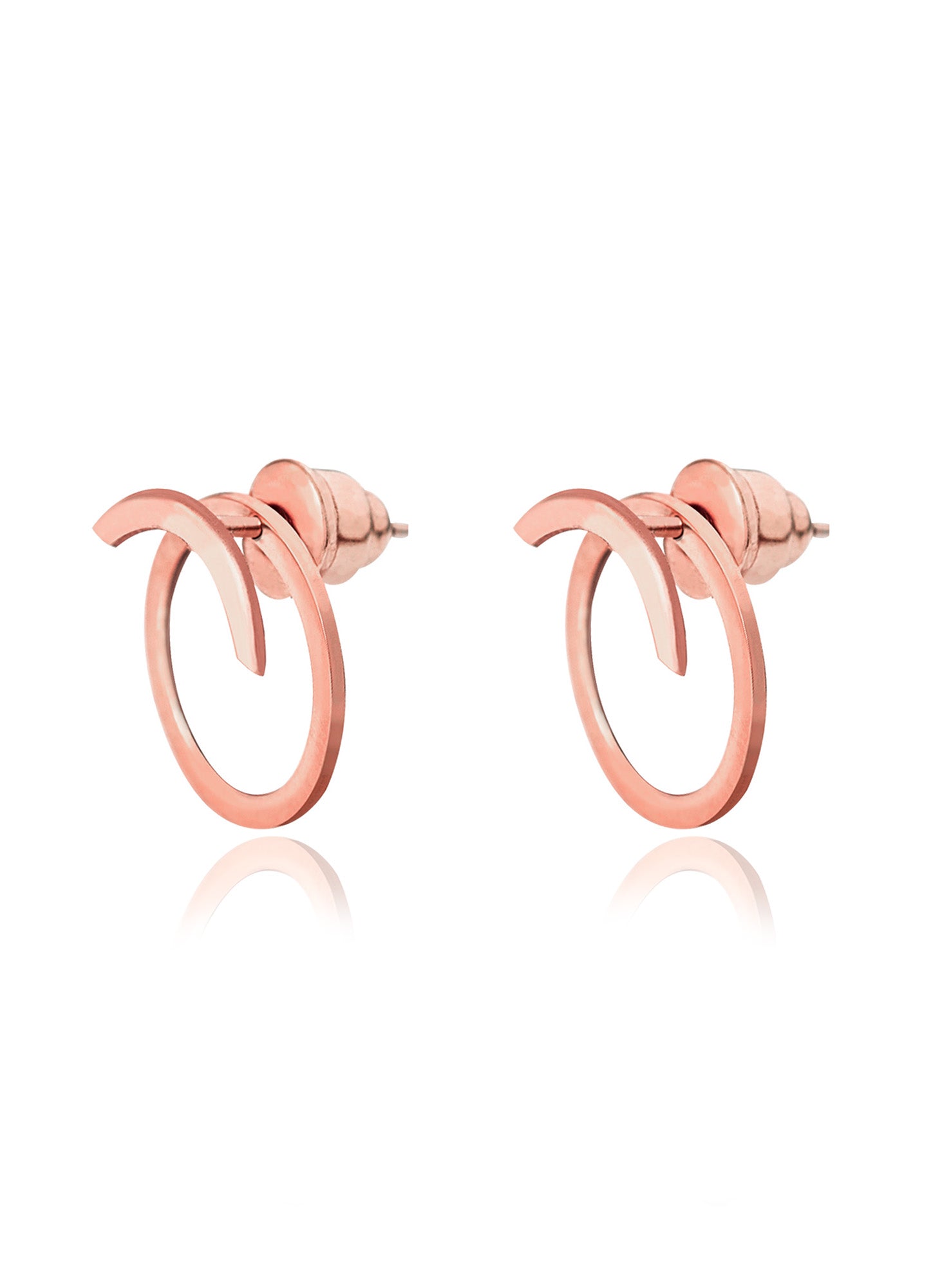 Circle Ear Jacket Earrings - Geometric Earrings