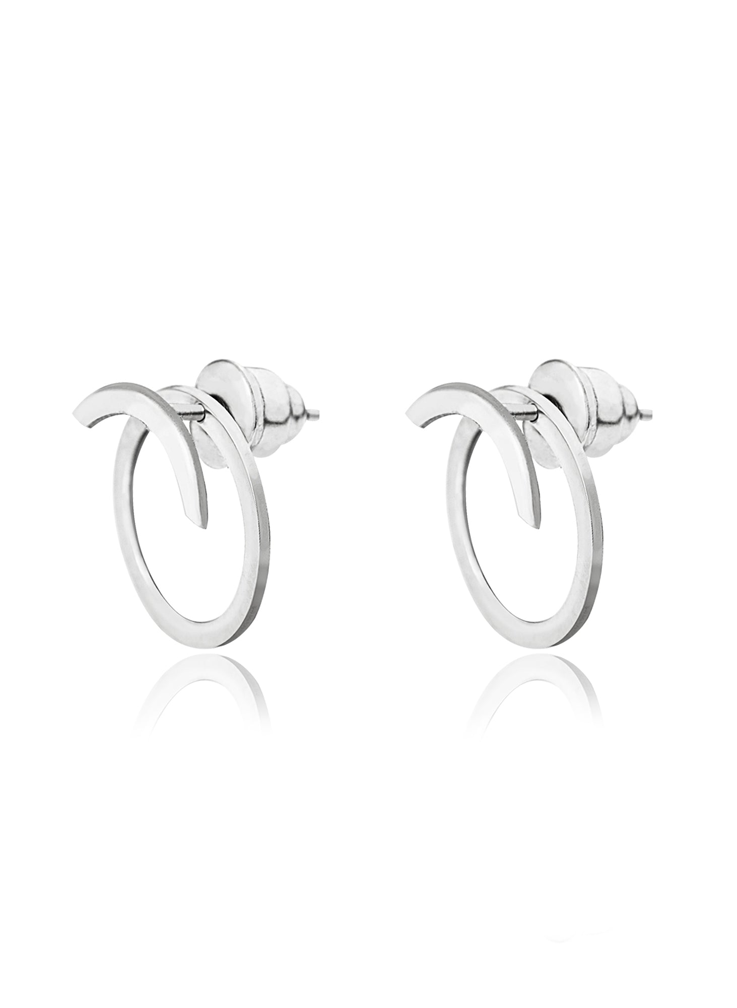 Circle Ear Jacket Earrings - Geometric Earrings