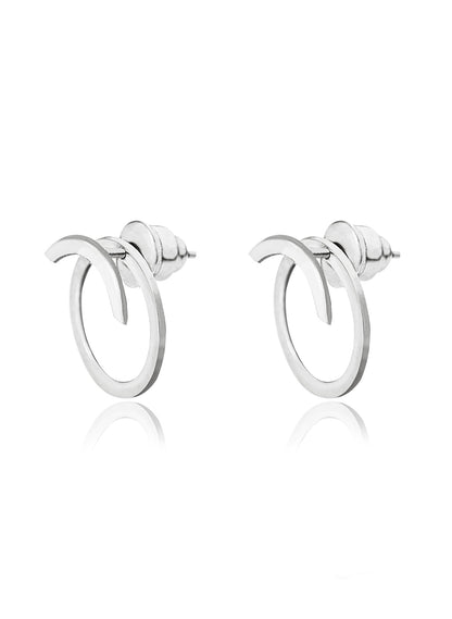 Circle Ear Jacket Earrings - Geometric Earrings