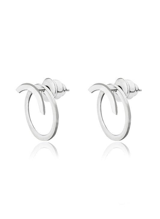 Circle Ear Jacket Earrings - Geometric Earrings